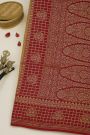 Banarasi Kaddi Georgette Mustard Saree With Floral Buttis Body