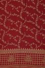 Banarasi Kaddi Georgette Mustard Saree With Floral Buttis Body