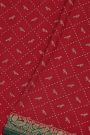 Banarasi Kaddi Georgette Red Saree With Birds In Cross Checks Body