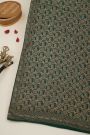 Banarasi Kaddi Georgette Red Saree With Florals And Pichwai Cows In Cross Checks Body