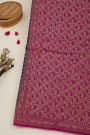 Banarasi Kaddi Georgette Navy Blue Saree With Florals And Pichwai Cows In Cross Checks Body