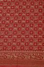 Banarasi Kaddi Georgette Off White Saree With Florals And Cranes Body