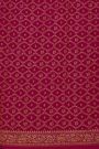Fancy Georgette Dark Violet Saree With Floral Buttis Body And Contrast Florals And Leaves With Animals And Birds Border