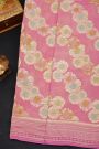 Fancy Georgette Light Pink Saree With Meenakari Floral Jaal Body And Self Diamonds In Zari, Florals And Leaves Border