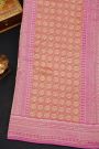 Fancy Georgette Light Pink Saree With Meenakari Floral Jaal Body And Self Diamonds In Zari, Florals And Leaves Border