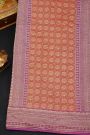 Fancy Georgette Pink Saree With Meenakari Floral Jaal Body And Self Diamonds In Zari And Florals Border