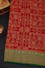 Fancy Georgette Maroon Saree With Florals And Leaves Body And Contrast Florals And Leaves With Kaadi Border