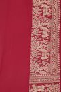Banarasi Kaddi Georgette Bottle Green Saree With Florals And Pichwai Cows Body