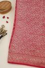 Banarasi Kaddi Georgette Red Saree With Geometric Shapes Body
