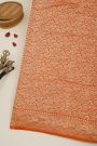 Banarasi Kaddi Georgette Orange Saree With Geometric Shapes Body