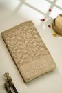 Banarasi Kaddi Georgette Beige Saree With Florals And Animals Body