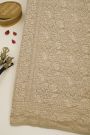 Banarasi Kaddi Georgette Beige Saree With Florals And Animals Body