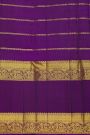 Kancheepuram Silk Brown Saree With Florals In Zari Checks Body Gap Border