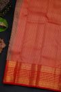 Kancheepuram Silk Black Saree With Florals And Leaves In Zari