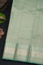 Kancheepuram Silk Red Saree With Florals And Peacocks In Zari