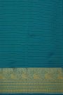 Kancheepuram Silk Mehendi Green Saree With Checks Design Peacocks Border
