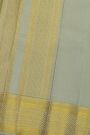Kancheepuram Silk Off White Dhoti With Zari Buttis Border