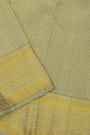 Kancheepuram Silk Off White Dhoti With Zari Buttis Border