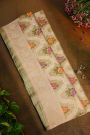 Banarasi Silk Elaichi Green Saree With Meenakari Florals Body