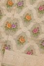 Banarasi Silk Elaichi Green Saree With Meenakari Florals Body