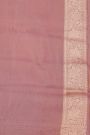 Banarasi Silk Onion Pink Saree With All Over Florals In Meenakari Weave