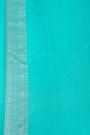 Banarasi Silk Royal Blue Saree With Zari Lines Body And Self Florals And Leaves Border