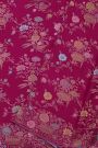 Banarasi Silk Jamdani Weaving Dark Pink Saree With Florals And Leaves Body And Self Florals And Leaves Border