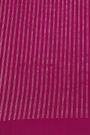 Banarasi Silk Jamdani Weaving Dark Pink Saree With Florals And Leaves Body And Self Florals And Leaves Border