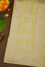 Banarasi Silk Golden Yellow Saree With Florals And Buttis Body And Self Florals And Leaves Jaal Border
