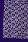 Banarasi Soft Silk Royal Blue Saree With Florals With Leaves Body And Self Florals And Leaves Border