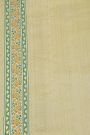 Banarasi Silk Cream Saree With Florals With Leaves Jaal Body And Self Florals And Leaves Jaal Border