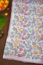 Banarasi Silk Lilac Saree With Buttis Body And Self Florals And Leaves Border