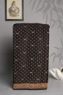 Banarasi Kaddi Georgette Black Saree With Florals And Birds In Zari Border