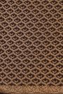 Banarasi Kaddi Georgette Dark Brown Saree With Florals And Birds In Zari Border