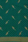 Banarasi Kaddi Georgette Peacock Green Saree With Zari Lines Border