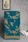 Banarasi Kaddi Georgette Peacock Green Saree With Zari Lines Border