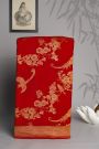 Banarasi Kaddi Georgette Red Saree With Zari Lines Border