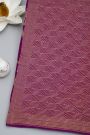 Banarasi Kaddi Georgette Purple Saree With Zari Lines Border