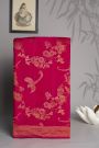 Banarasi Kaddi Georgette Magenta Saree With Zari Lines Border