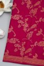 Banarasi Kaddi Georgette Magenta Saree With Zari Lines Border