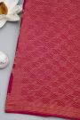 Banarasi Kaddi Georgette Magenta Saree With Zari Lines Border