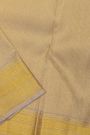 Kancheepuram Silk Cream Dhoti With Cross Lines And Buttis