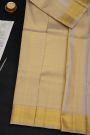 Kancheepuram Tissue Cream Bridal Dhoti With Zari Lines