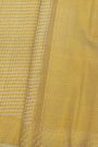 Kancheepuram Silk Cream Bridal Dhoti With Zig-Zag Lines In Zari