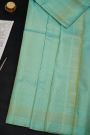 Kancheepuram Silk Sky Blue Rich Dhoti With Diamond Buttis