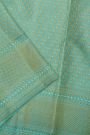 Kancheepuram Silk Sky Blue Rich Dhoti With Diamond Buttis