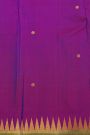 Kancheepuram Silk Magenta Saree With Dollar Buttis Body And Self Temple Border With Zari Lines Pallu