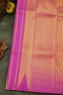 Kancheepuram Silk Lavender Saree With Self Temple Border And Kaddi Pallu