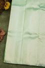 Kancheepuram Silk Sea Green Saree With Self Temple Border And Kaddi Pallu