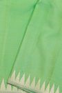 Kancheepuram Silk Sea Green Saree With Self Temple Border And Kaddi Pallu